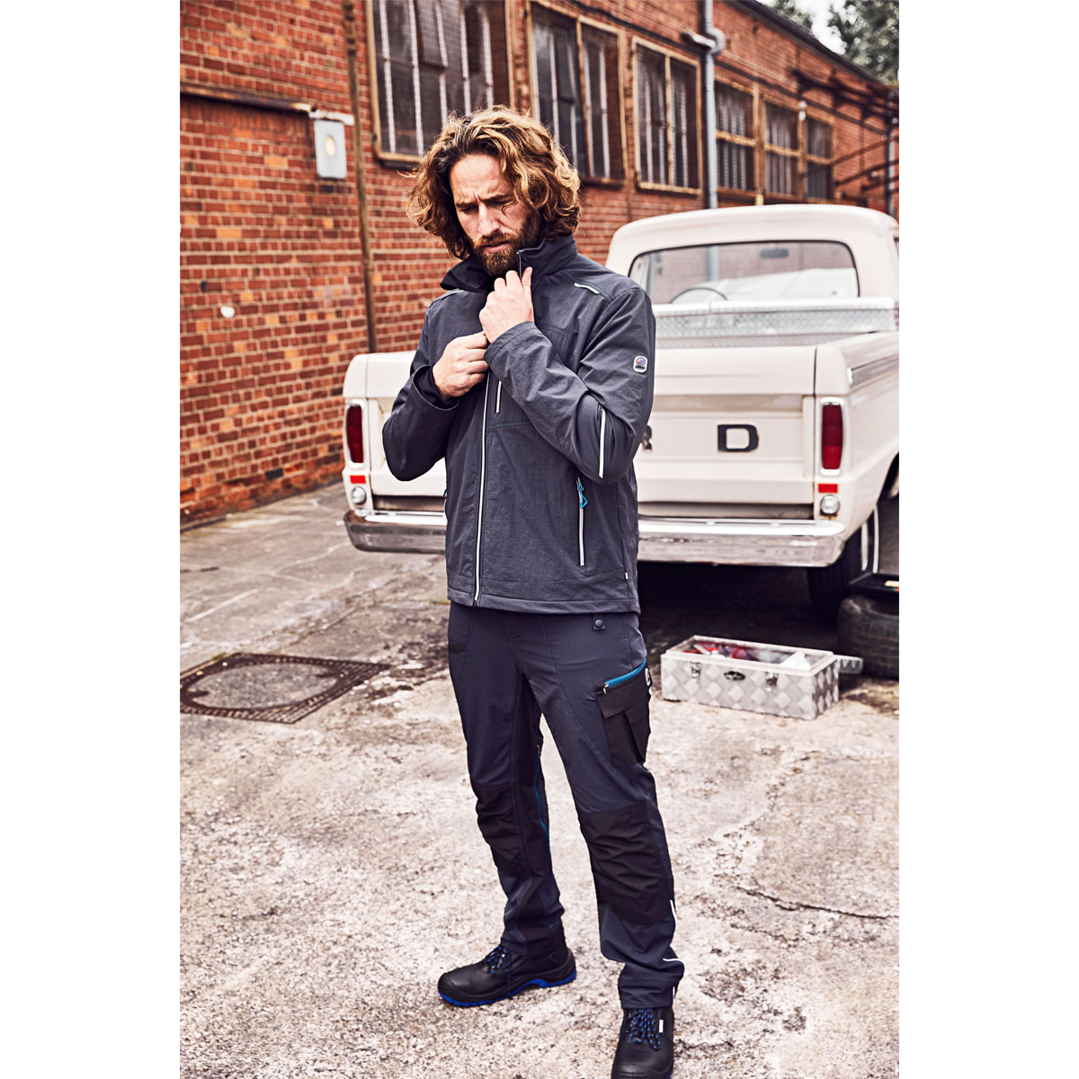 Terrax Workwear Arbeitshose anthrazit/ petrol Größe 52 Bild 3