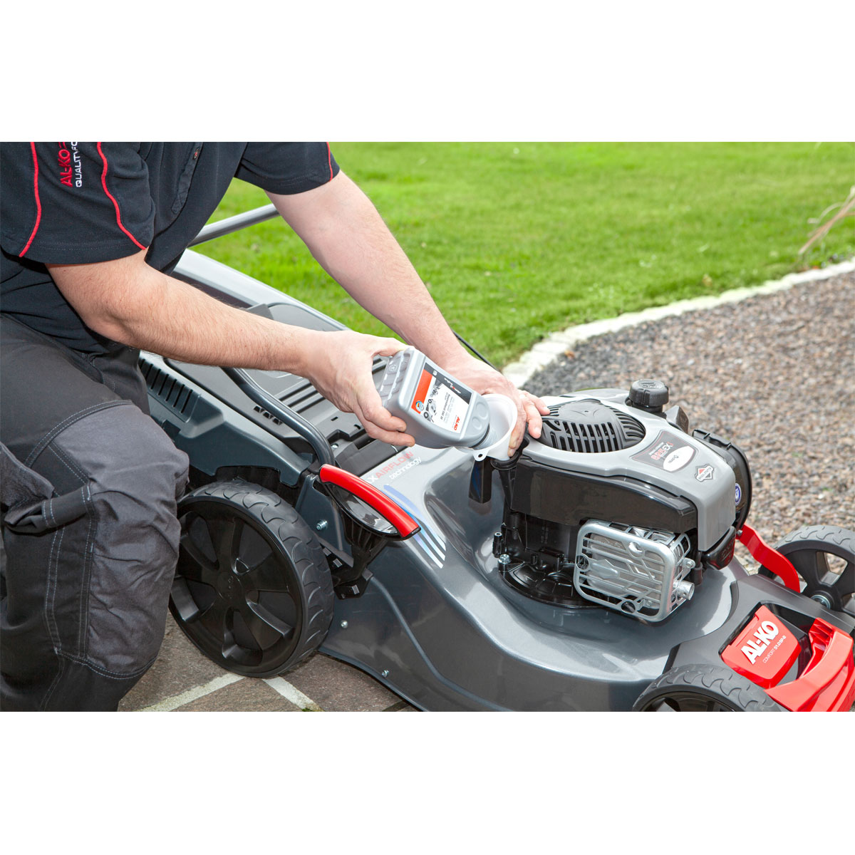 AL-KO Motor-Öl Wartungs-Set 3-teilig mit Absaugpumpe Behälter und Trichter Bild 2