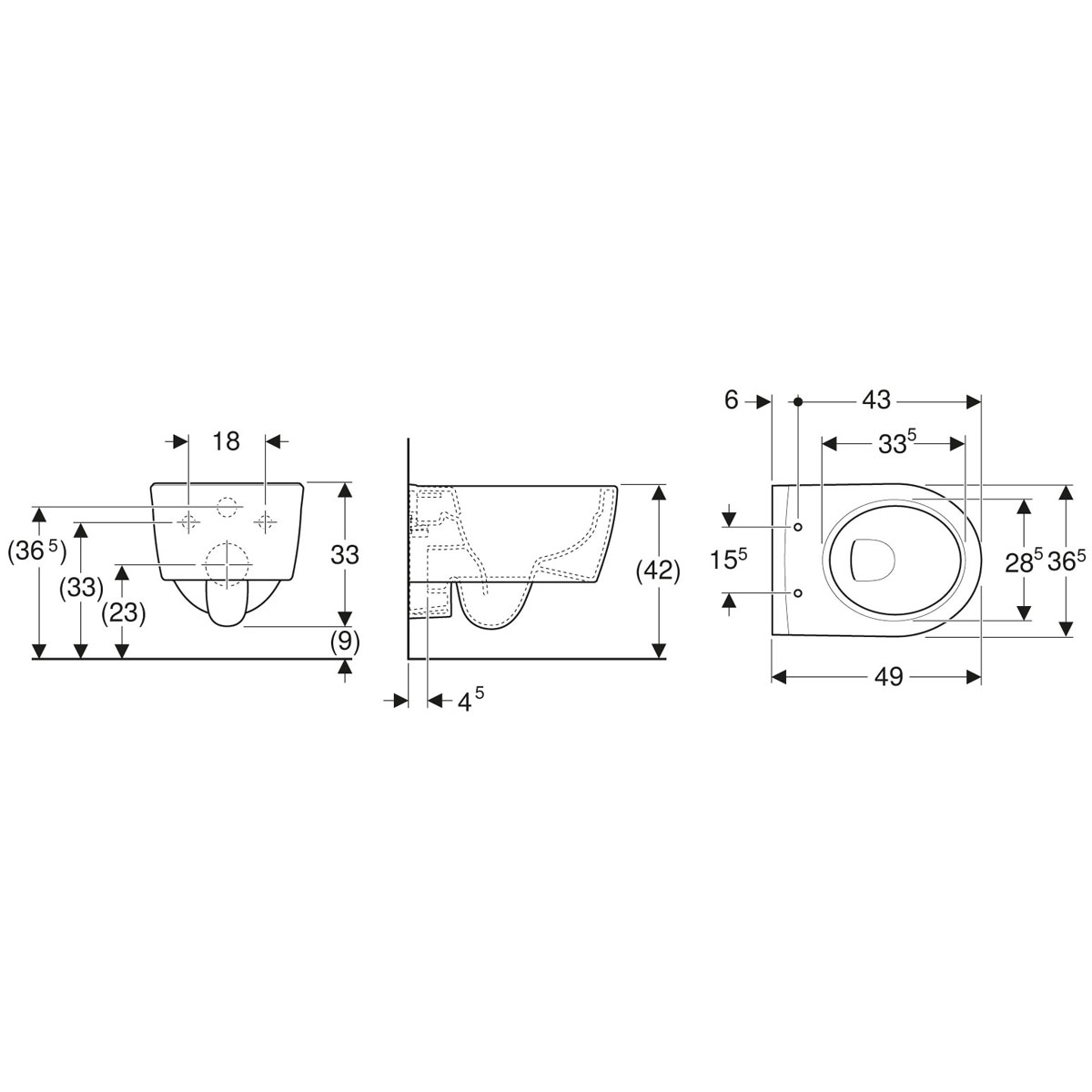 Geberit Tiefspül Wand-WC iCon spülrandlos inkl WC-Sitz Bild 3