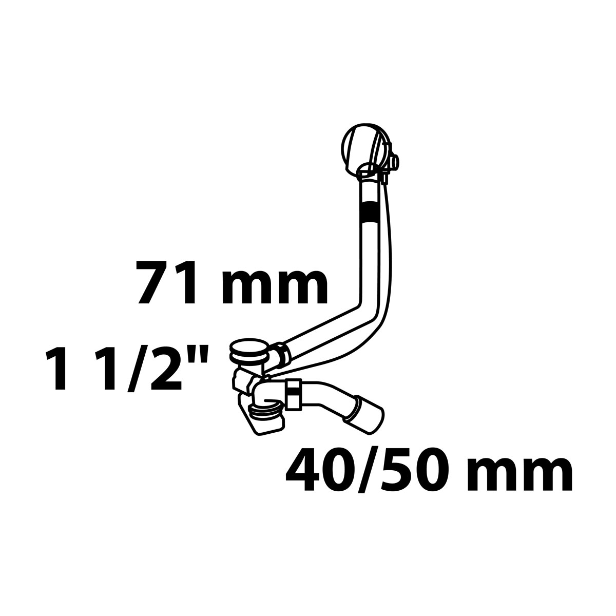 Kirchhoff Wannen-Ab- und Überlaufgarnitur ECO-SAVE KS 1 1/2" Bild 2