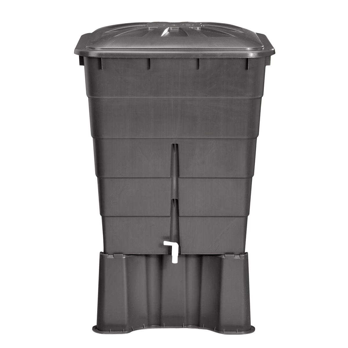 Regentonne Fels 300l Braun - Frostsichere Wassertonne Mit Deckel & Wasserhahn - Das Original!