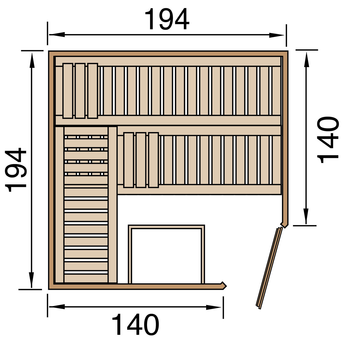 Weka Elementecksauna „Varberg 3“ HT Bild 3