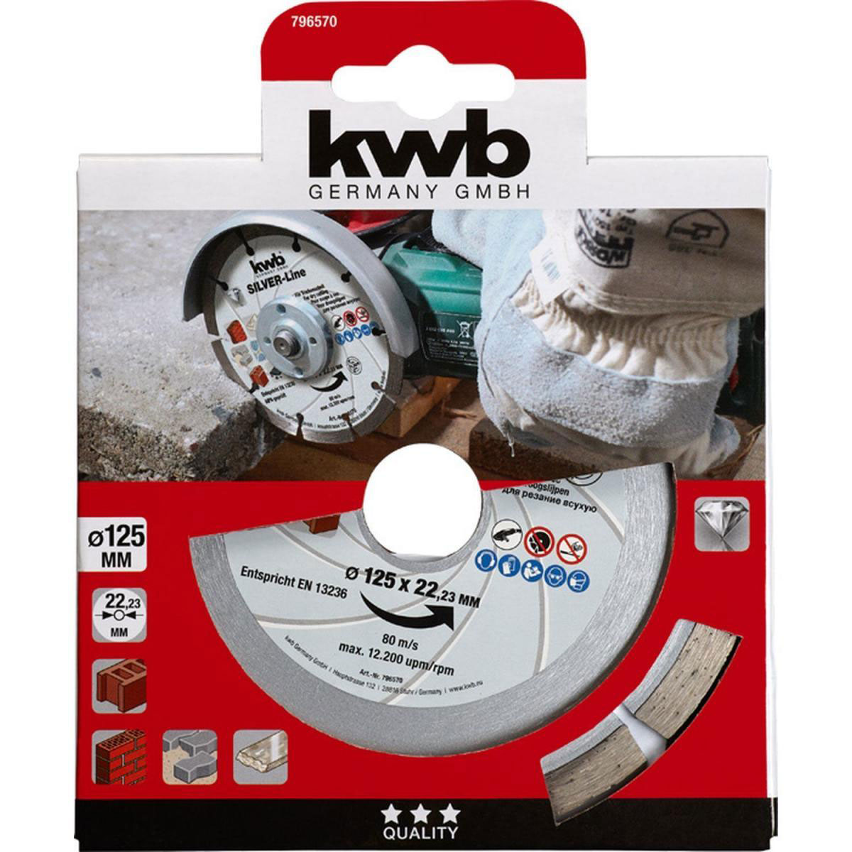 kwb  Trennscheibe Diamant Durchmesser 125 mm Bild 2