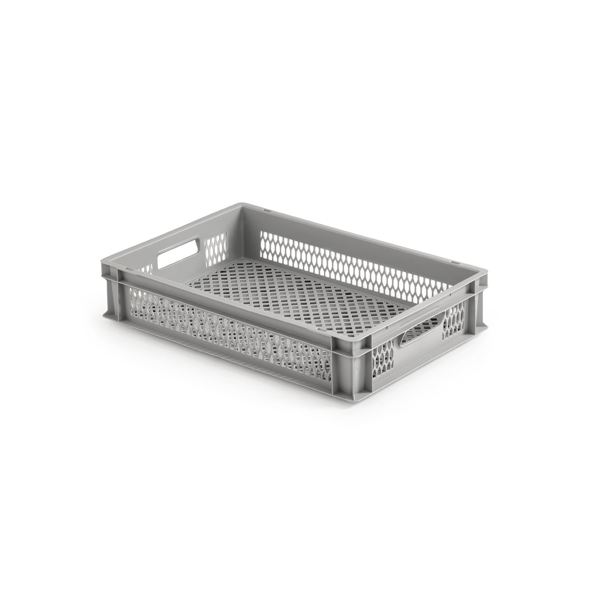 Aufbewahrungsbox vergittert 60 x 40 x 12 cm grau