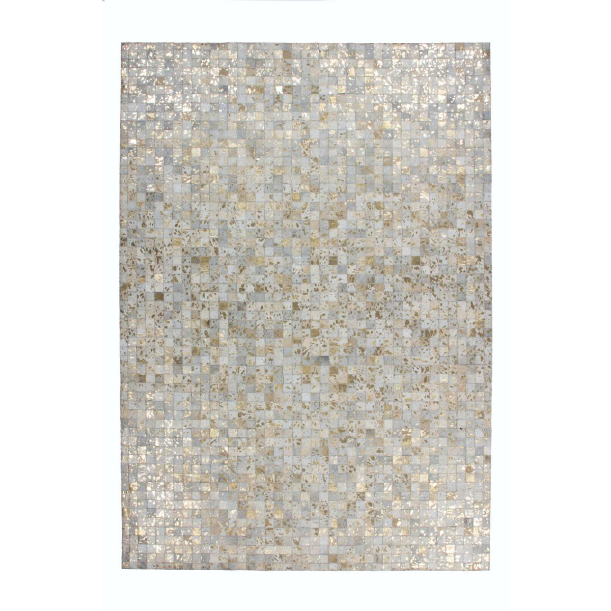 Lederteppich „Rocket 110“ Elfenbein/Gold, 120x170cm