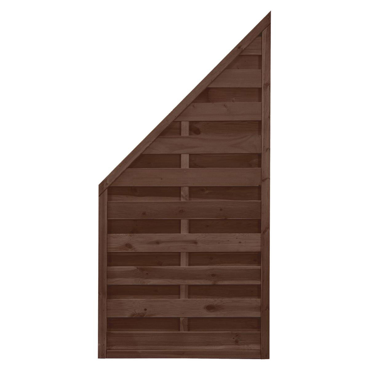 Zaunserie Oslo Anschluss 90 x 180/90 cm Kiefer braun lasiert