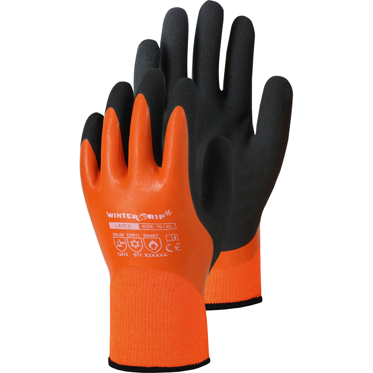 Triuso Handschuhe Winter Grip Orange Größe 10