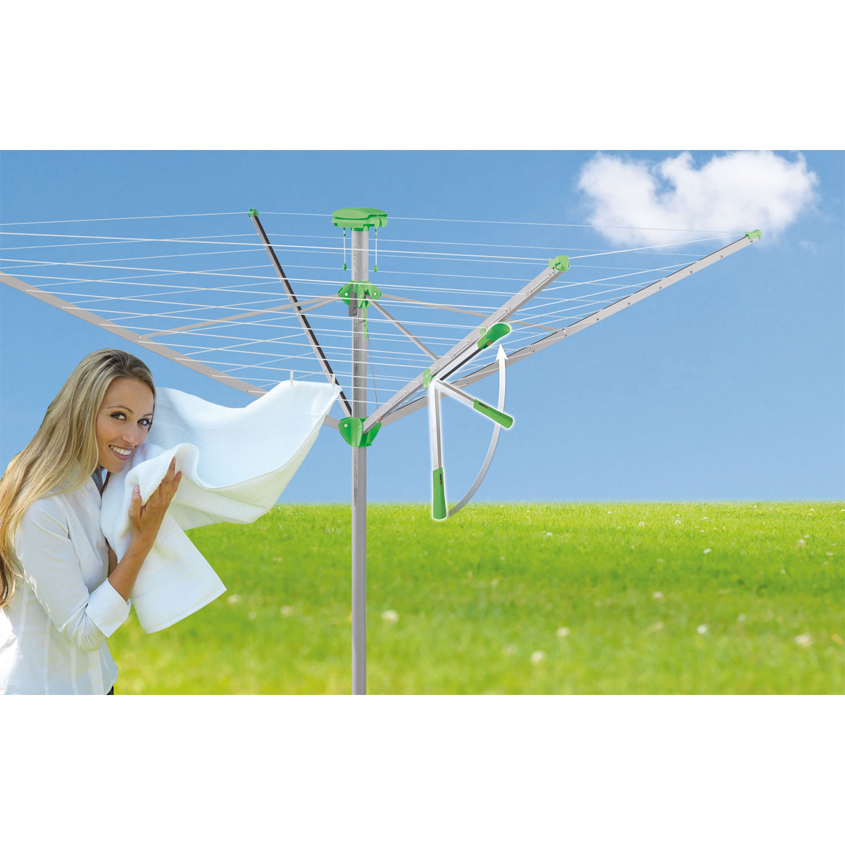 Juwel Wäschespinne „Novaplus 600 Lift“ höhenverstellbar inkl. Schutzhülle Bild 3