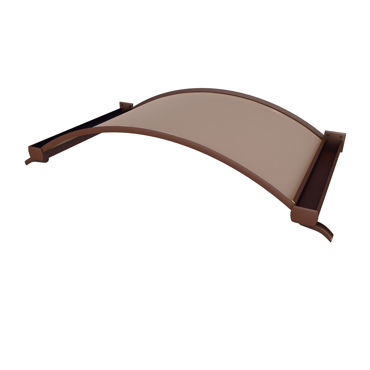 Durabil Rundbogenvordach Typ NO bronze braun 160 x 90 x 30 cm