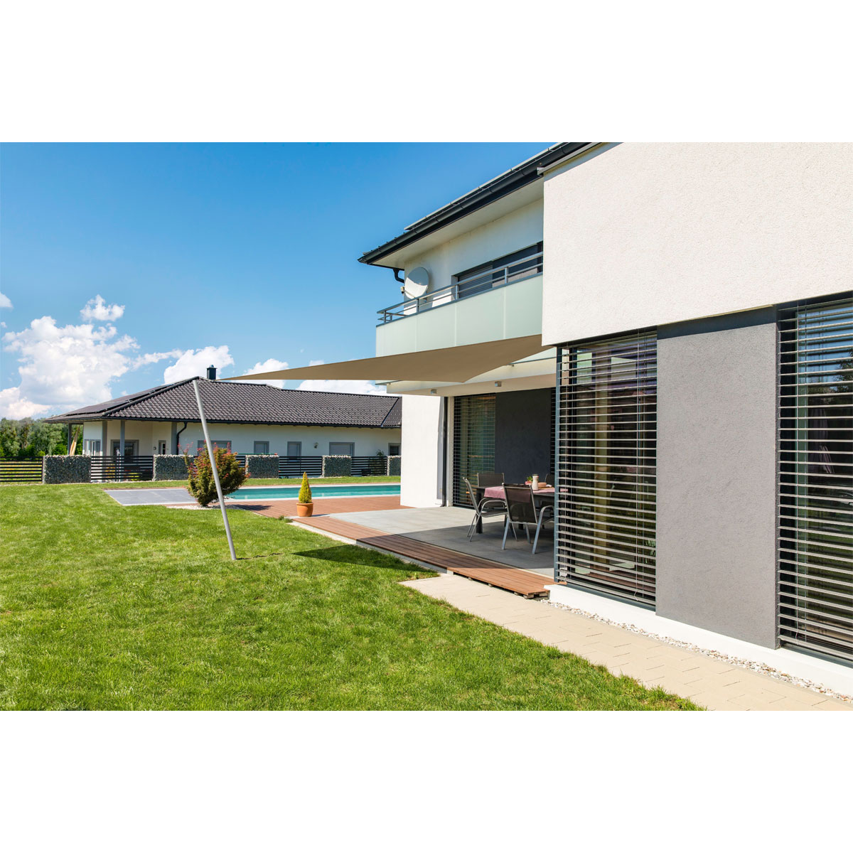 Dreieck-Segel Cannes 3 x 3 x 3 m taupe Bild 2