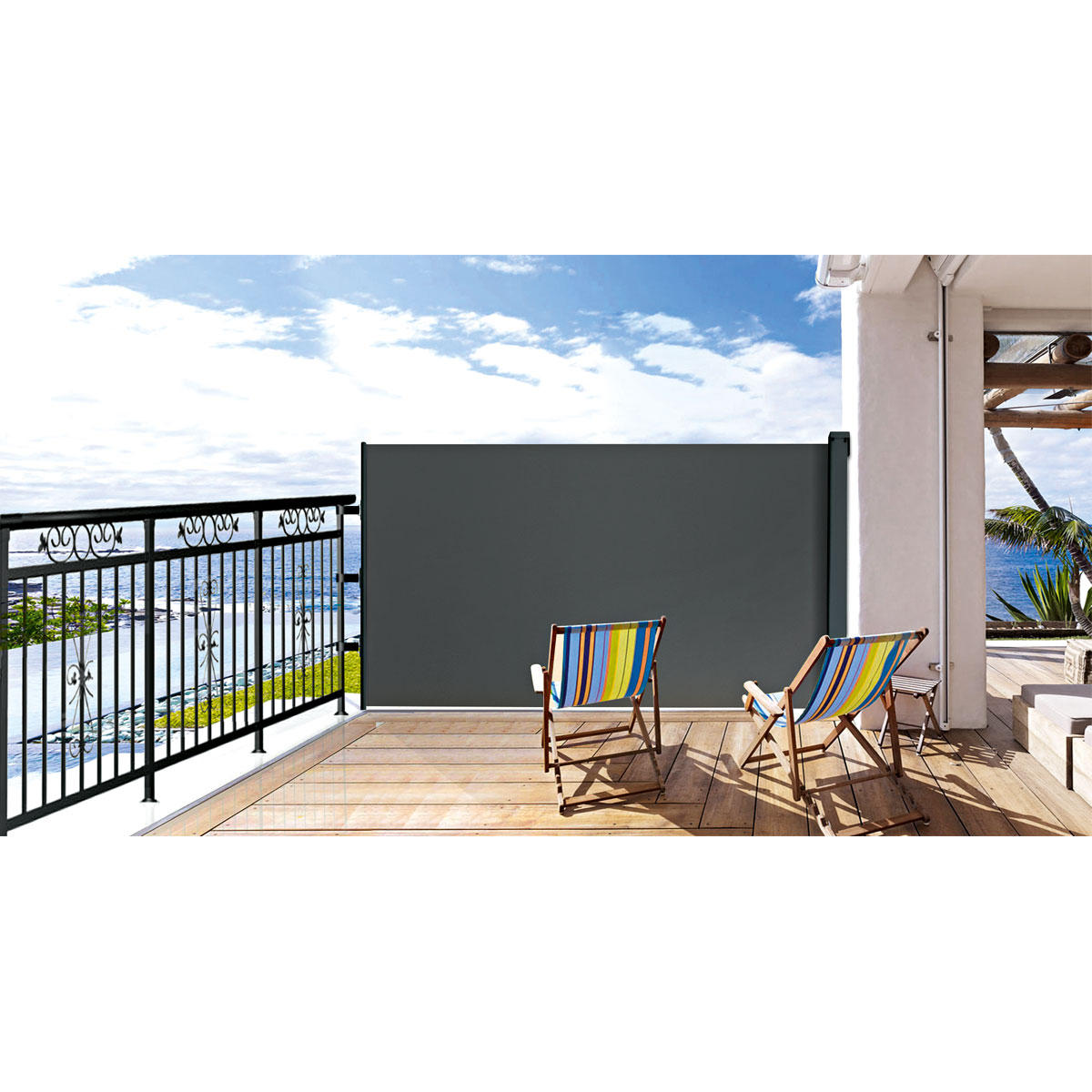 Durabil Balkonmarkise anthrazit 120 x 200 cm Bild 9