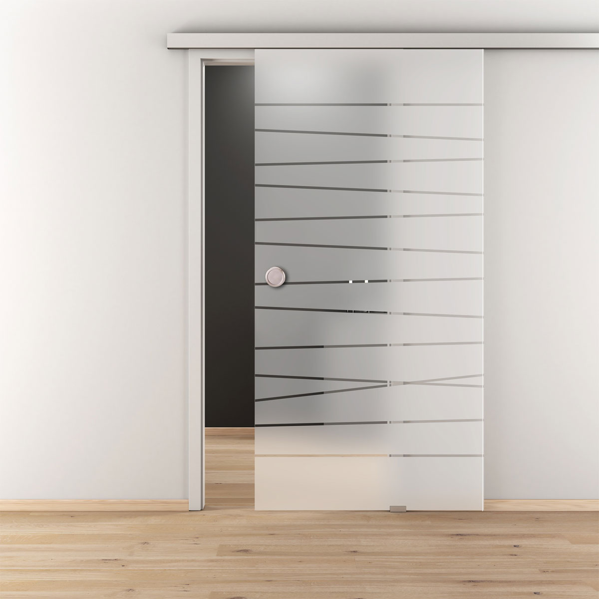 Novadoors Glasschiebetür NOVA 514 ESG mattiert 93,5 x 205,8 x 8 cm