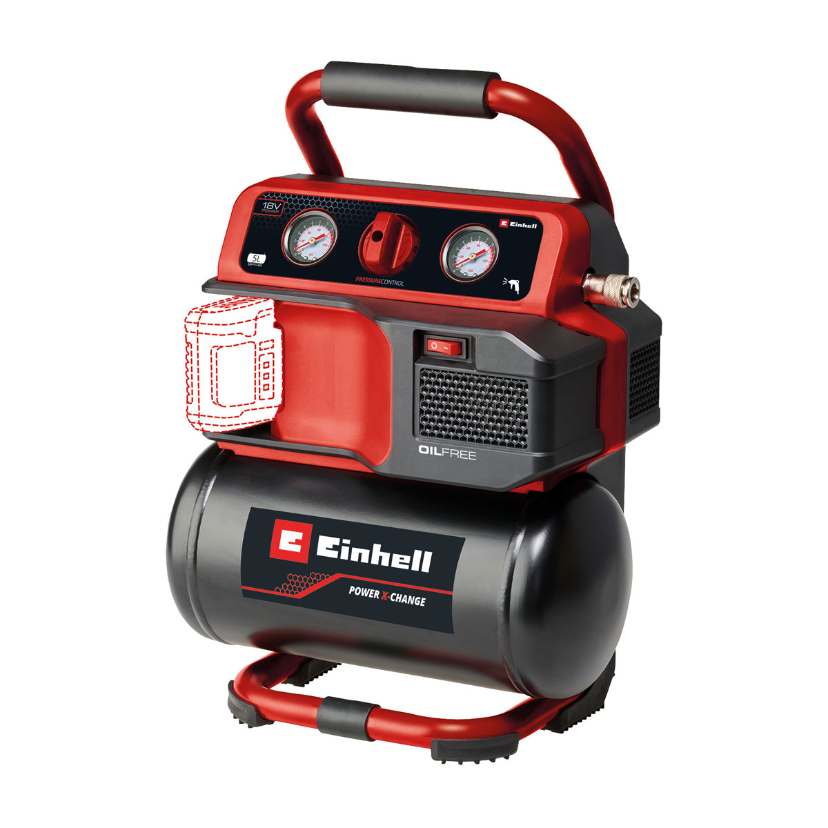 Einhell Akku-Kompressor TE-AC 18/75 Li OF-Solo Bild 2