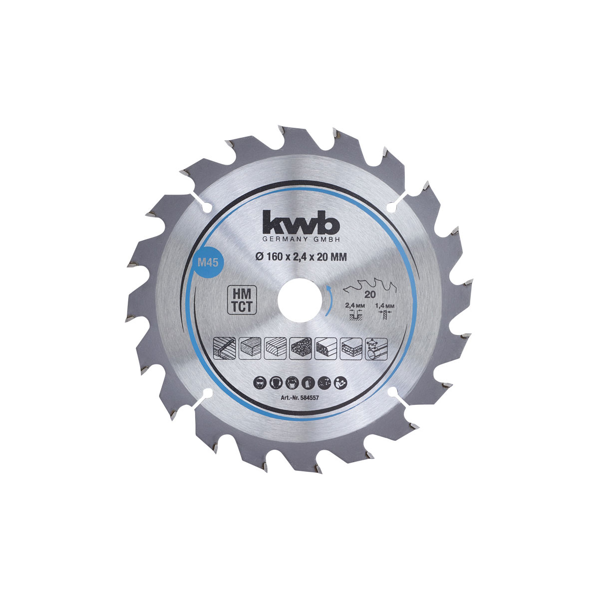 kwb  Spanplatten-Kreissägeblätter für Handkreissägen Durchmesser 160x20 mm