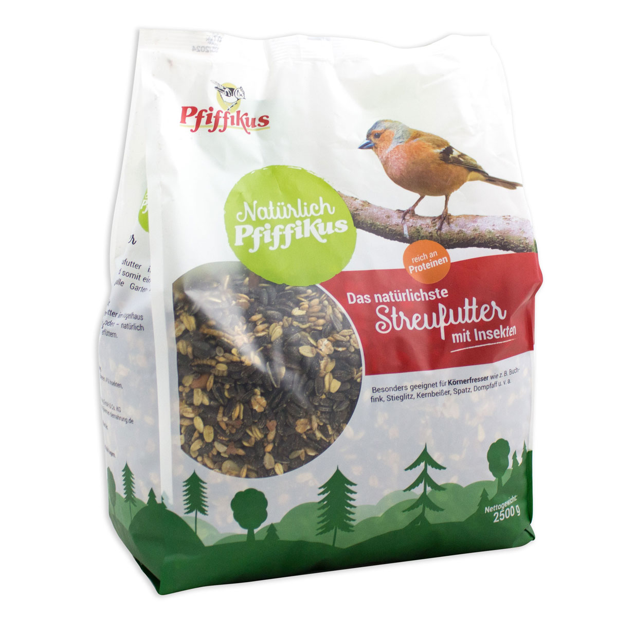 Pfiffikus Natürlich Streufutter 2,5 kg mit Insekten