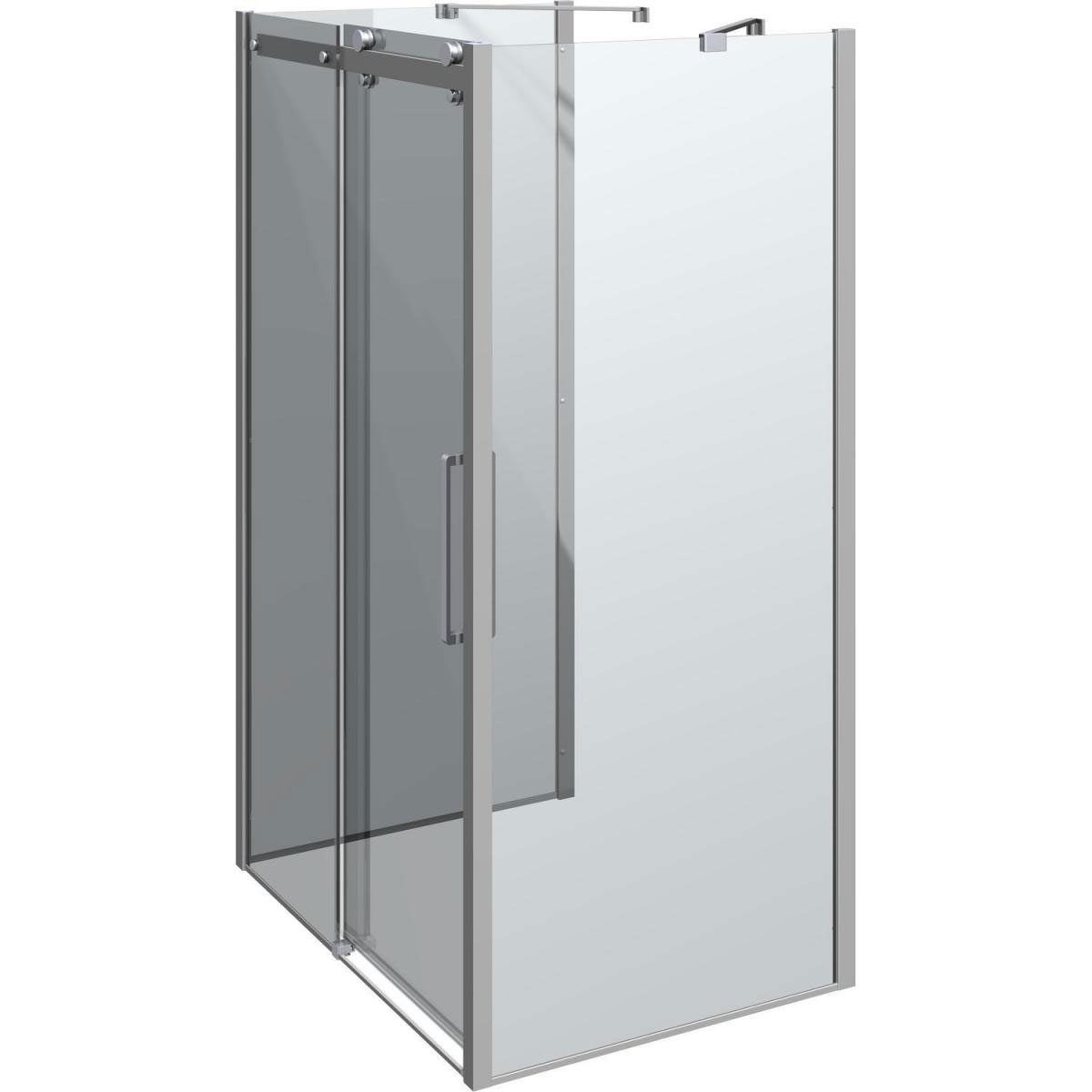 Scanbad Schiebetür mit 2 Panel Deluxe 120 x 90 Chrom/Klar Scanbad Schiebetür mit 2 Panel Deluxe 120 x 90 Chrom/Klar