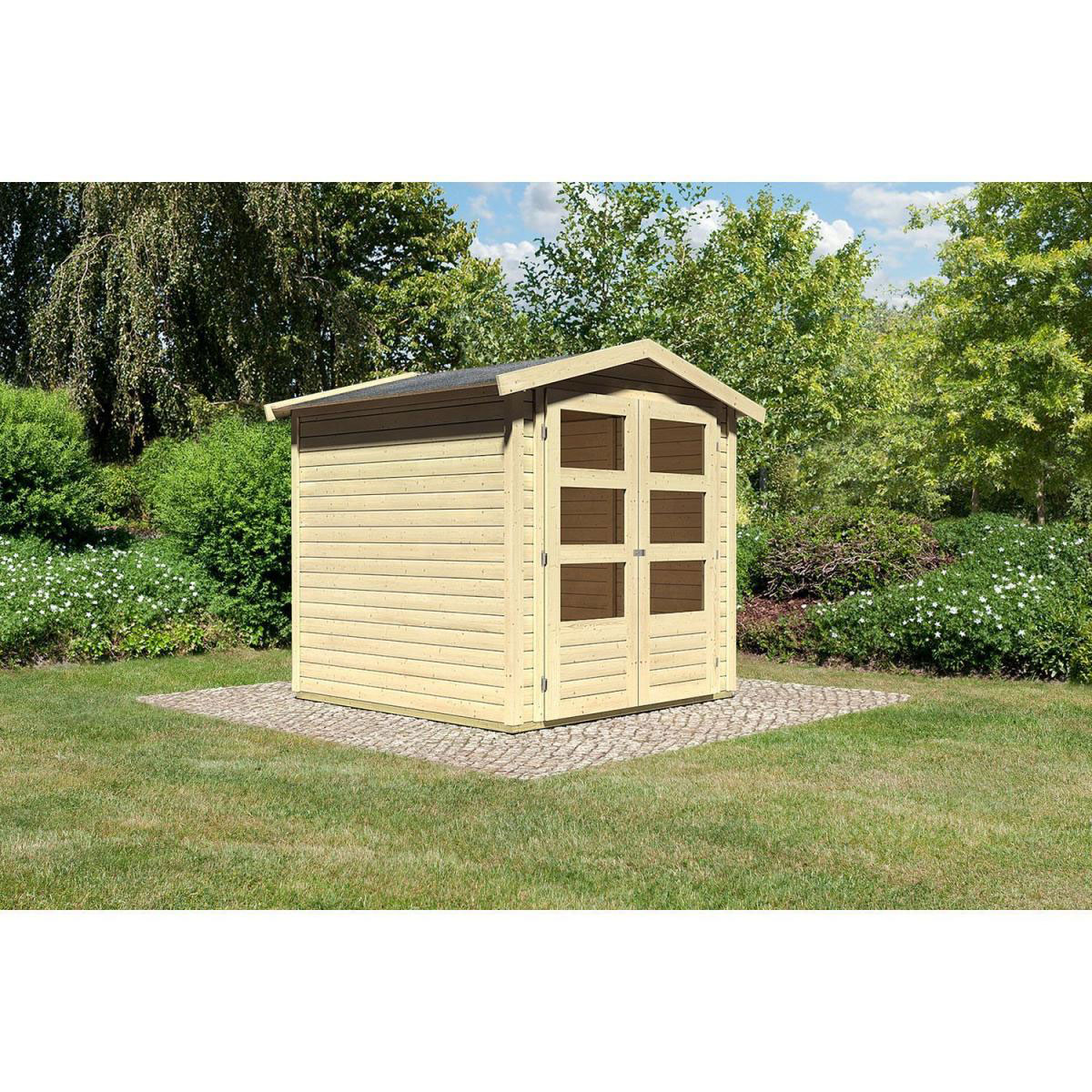 Karibu Gartenhaus Amberg 2 naturbelassen Bild 1