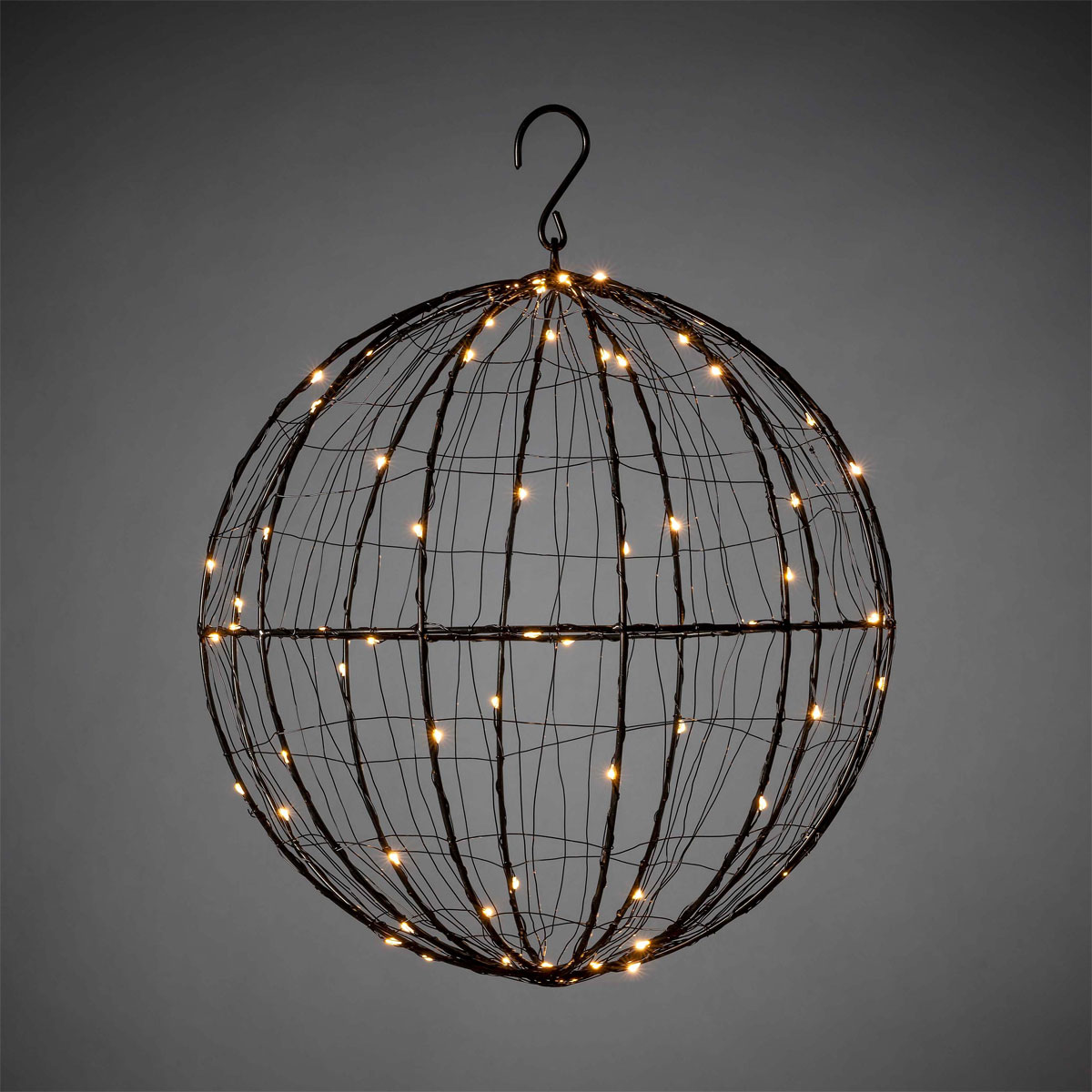 Konstsmide LED-Metallball 30 cm schwarz Bild 2