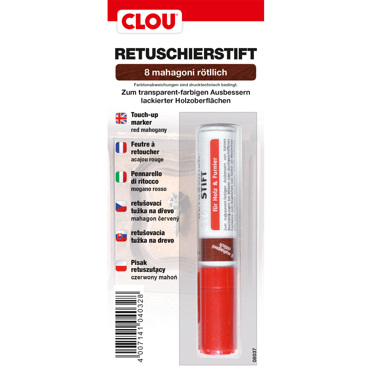 Clou Retuschierstift Mahagoni rötlich