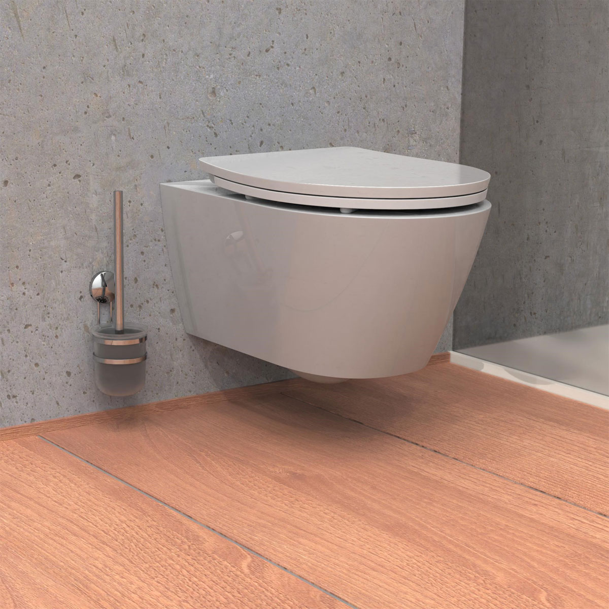 Schütte Wand-WC Bürstenhalter Chrom zum Kleben oder Schrauben Bild 9