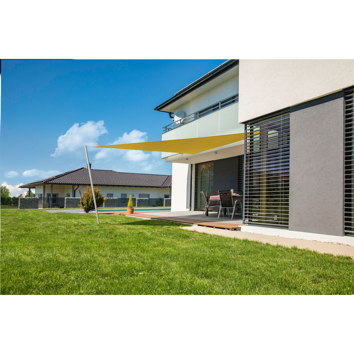 Dreieck-Segel Cannes 3 x 3 x 3 m gelb