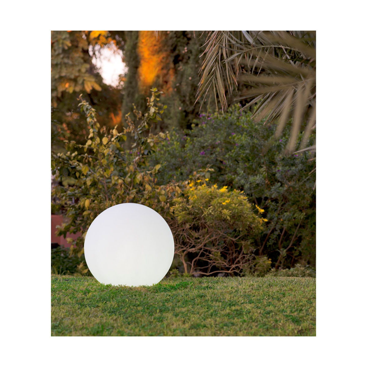 NewGarden Kugelleuchte Buly 40 Durchmesser 40 cm wetterfest weiß
