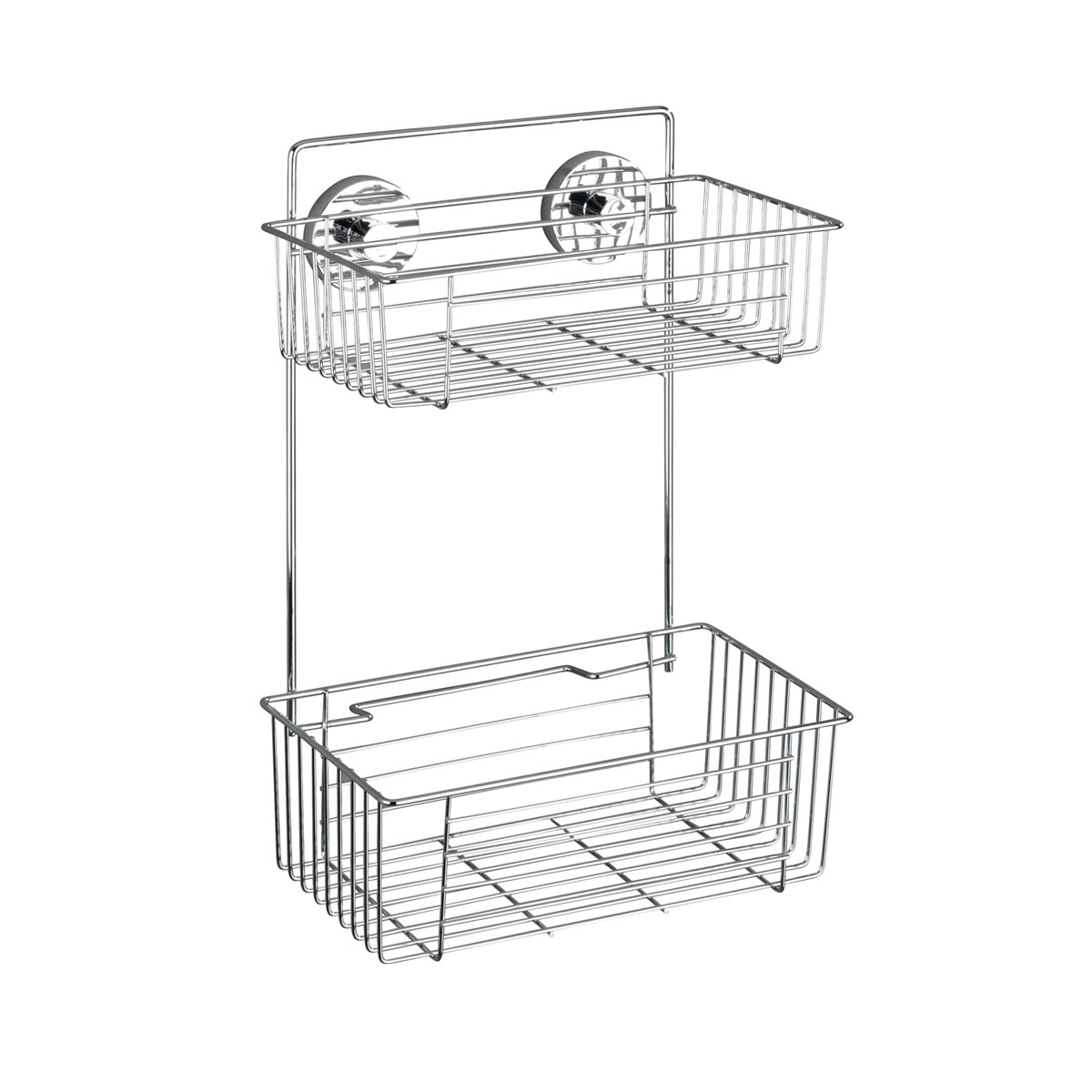 Wenko Vacuum-Loc Wandregal Bari 2 Etagen