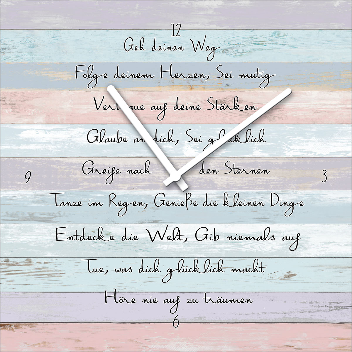 Time-Art Regeln 20 x 20 cm Glasuhr