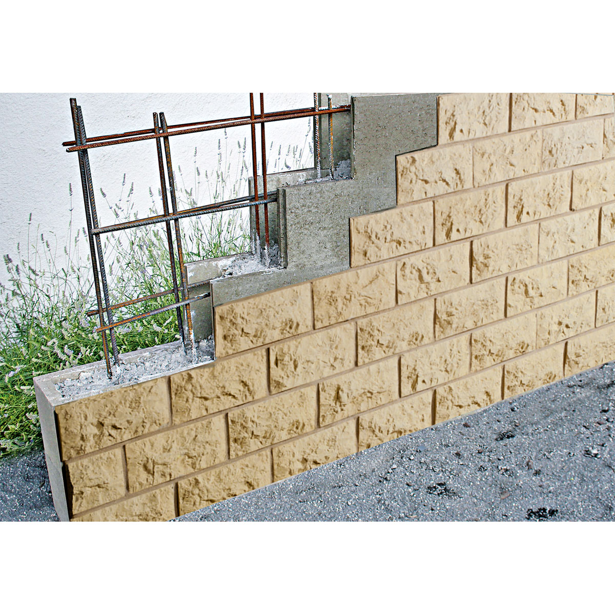 Lusit  Schalungsstein 50 x 25 x 24 cm grau Bild 6