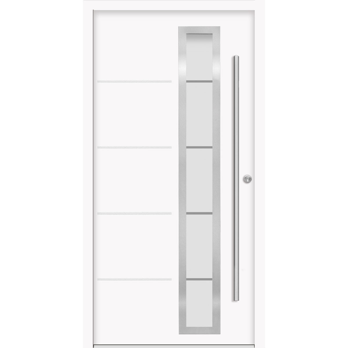 SplenDoor Premium-Haustür Passivedoor Uppsala energiesparend weiss 100 x 200 cm rechts