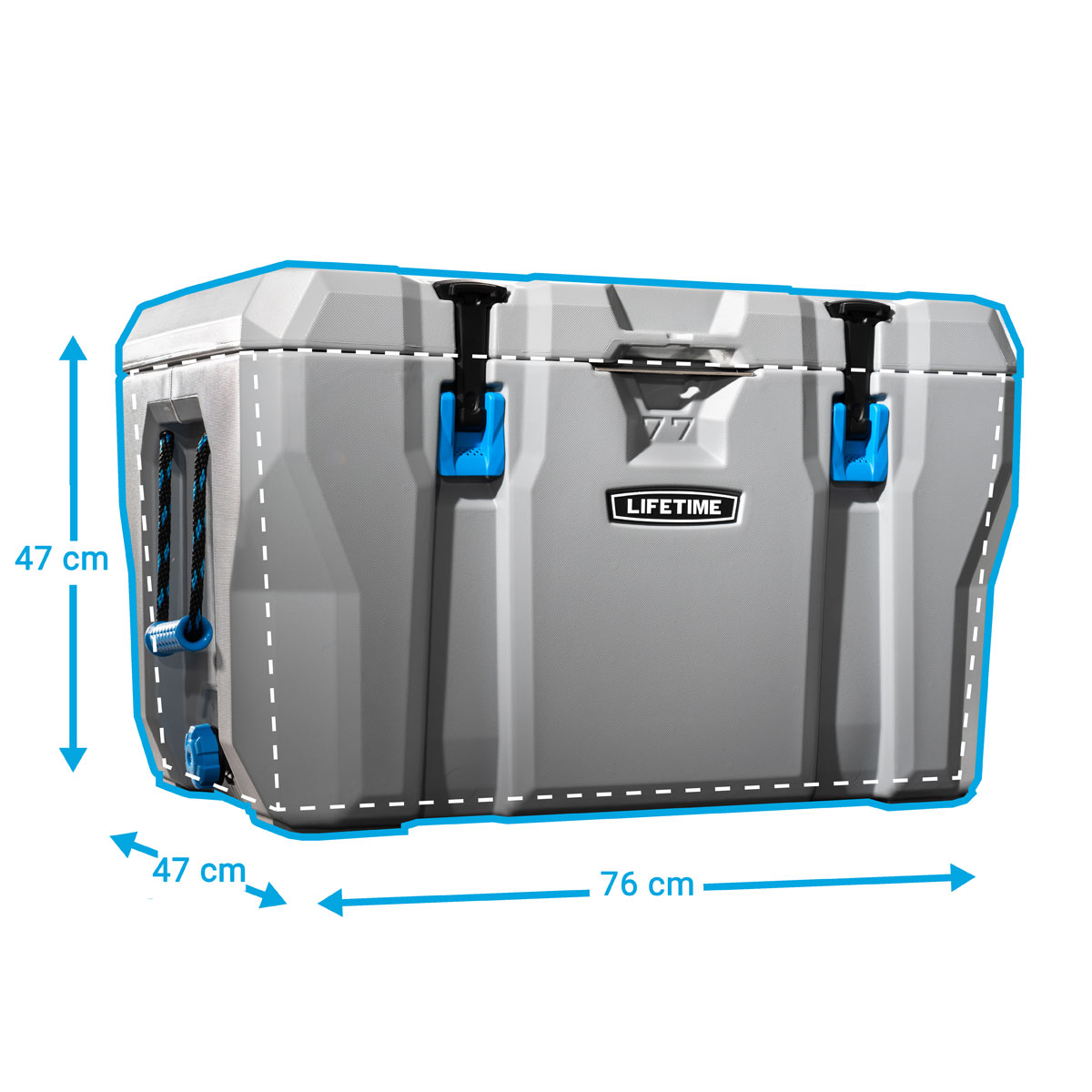 Lifetime Kühlbox Premium 73 L 47x76x47cm Grau Bild 11