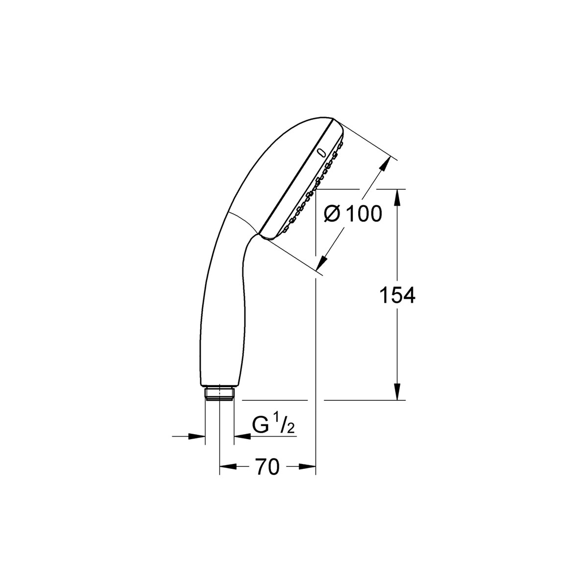 Grohe Handbrause Vitalio Start 100 HB 2 Strahlarten chrom Bild 8