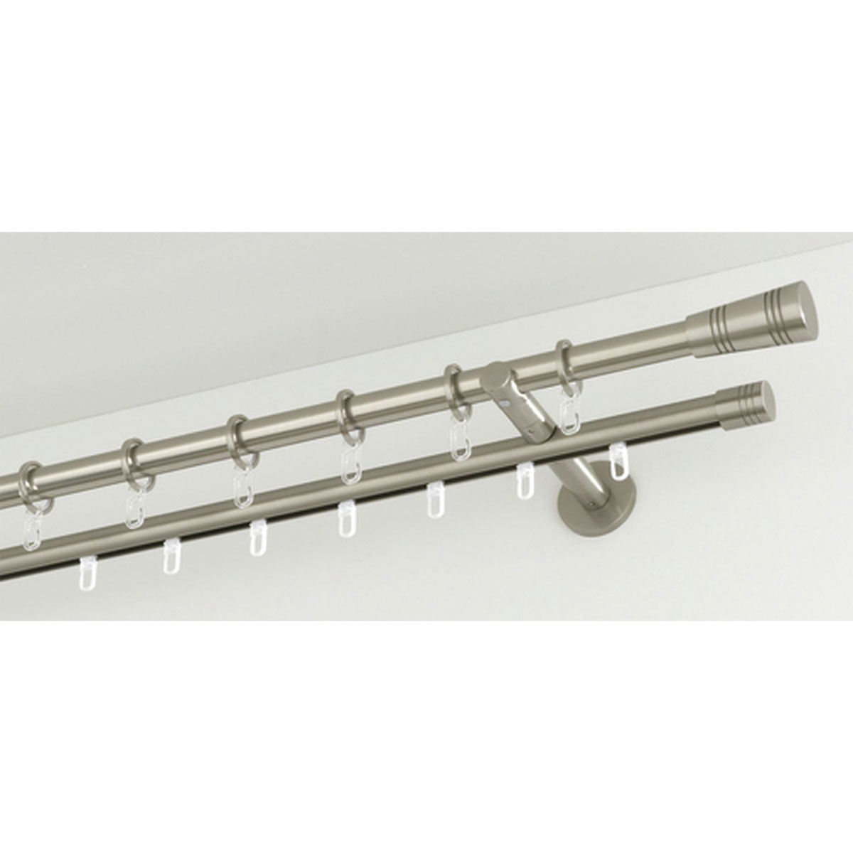 Gardinia Doppel-Kombiträger Chicago offen für Durchmesser 20 mm 8/6 cm Edelstahl-optik Bild 4