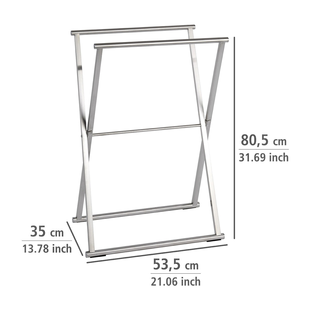 Wenko  Handtuchständer Lava Edelstahl Kleiderständer klappbar Bild 3