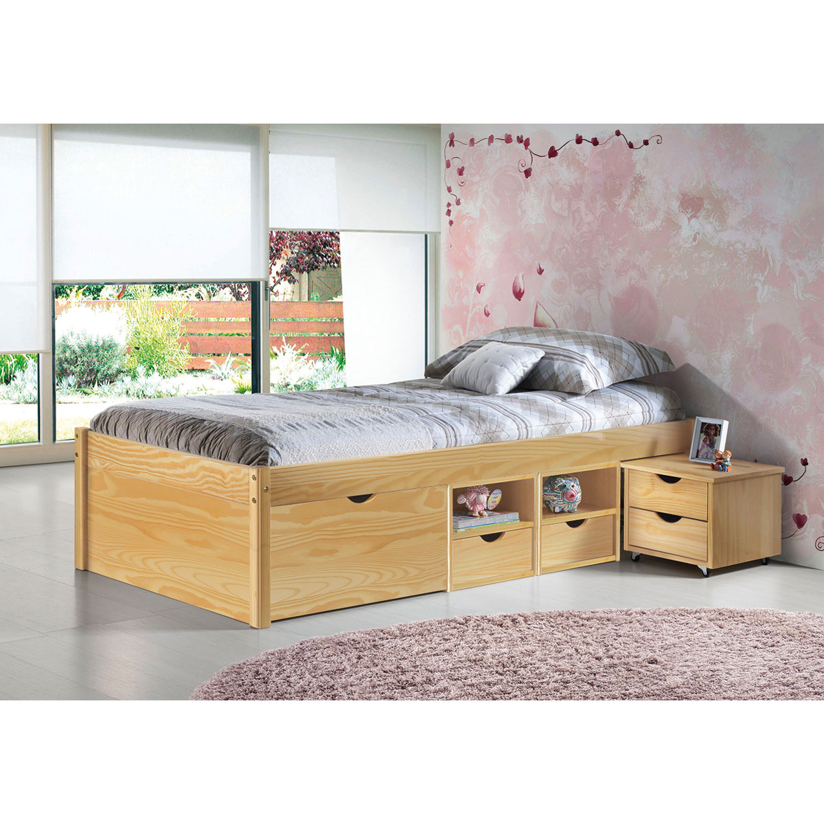 Inter Link Funktionsbett „Claas“, 90x200 cm, farblos, mit Rost Bild 2