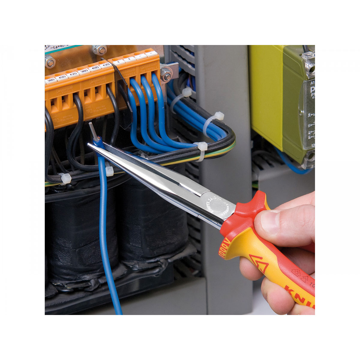 Knipex Flachrundzange VDE 20 cm Bild 2