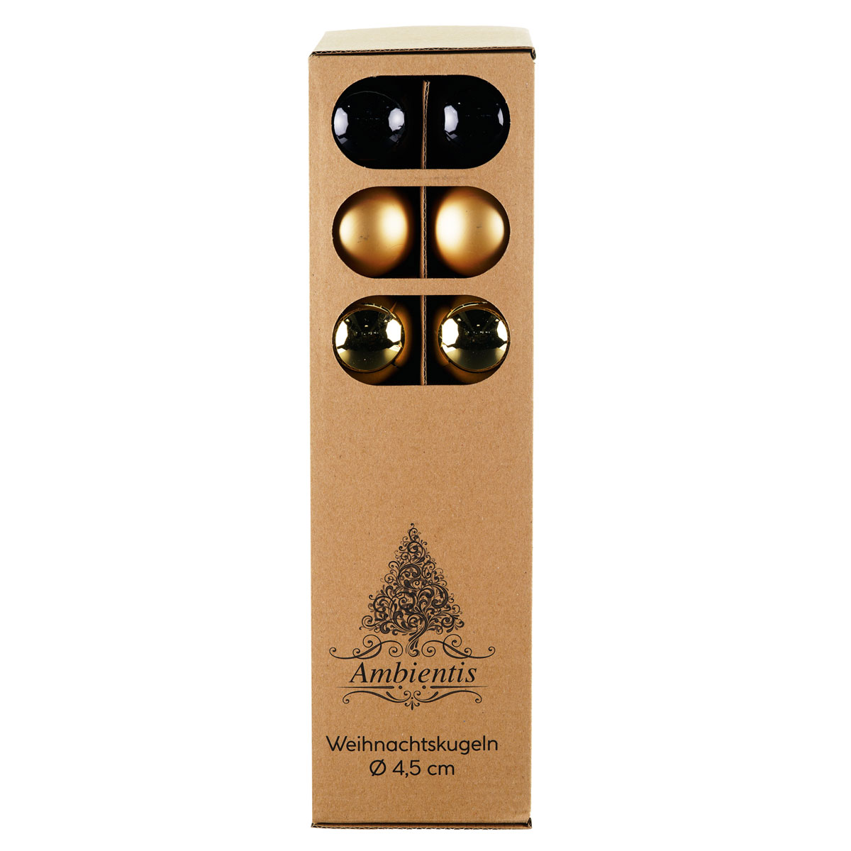 Ambientis Glaskugeln 4,5 cm schwarz gold Mix Bild 4
