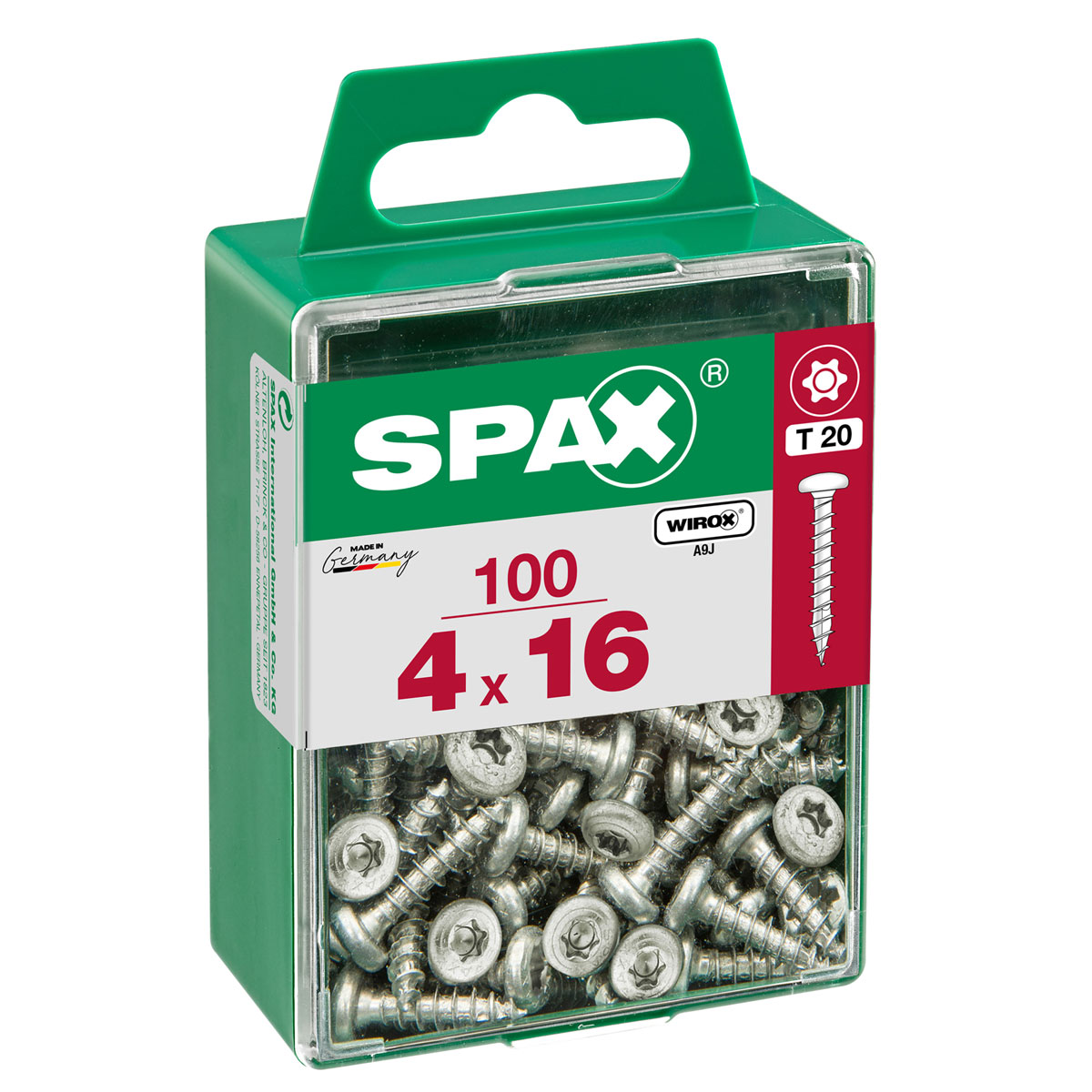 Spax Universalschraube WIROX Rundkopf 4 x 16 mm Torx 100 Stück