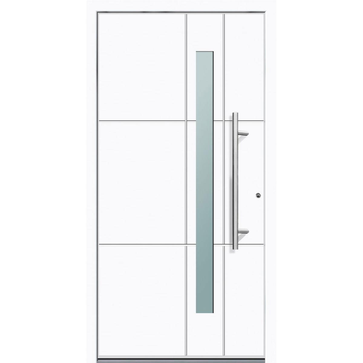 Aluminium Sicherheits-Haustür Palermo Superior 60 mm weiß 110 x 210 cm Anschlag rechts inkl Griffset Bild 1