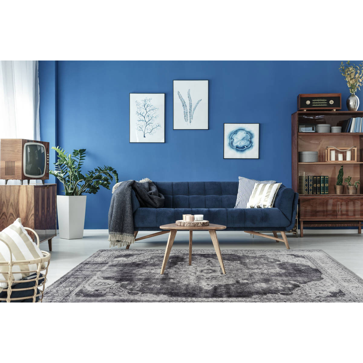 Kurzflorteppich „Vintage 8400“ Hellgrau Bild 2