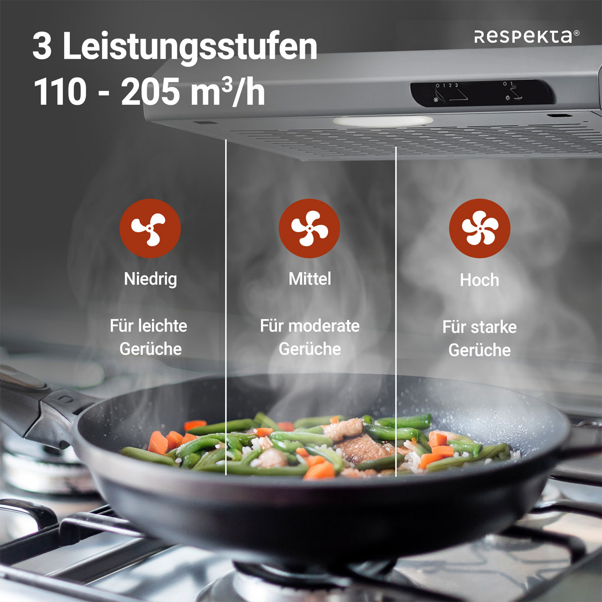 Respekta Suna Unterbauhaube DH540IXL 50 cm Edelstahl Bild 12