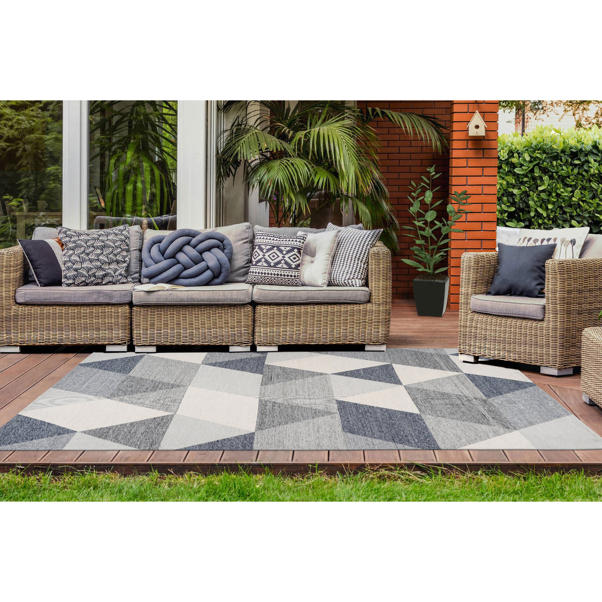 Outdoor-Teppich „Yoga 400“, grau/creme Bild 2