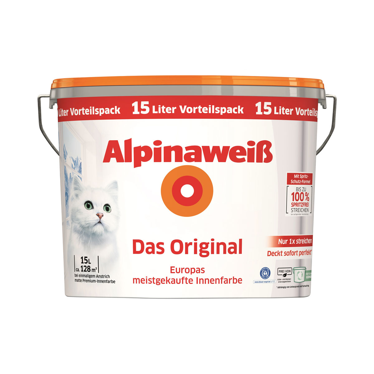 Alpina weiß Das Original Spritzfrei Matt 15 L