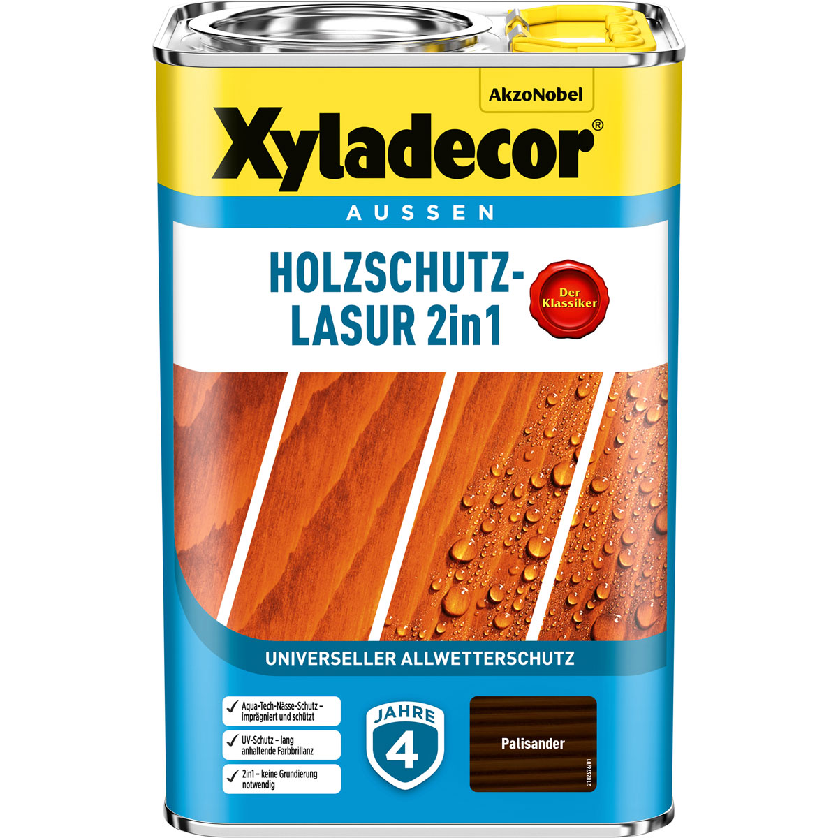 Xyladecor Holzschutz-Lasur 2in1 Palisander 4 L