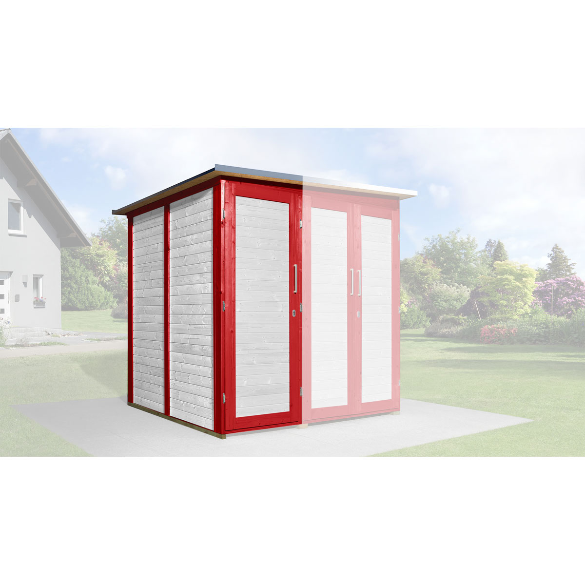 Garten [Q] Modul Save Bike schwedenrot/weiß