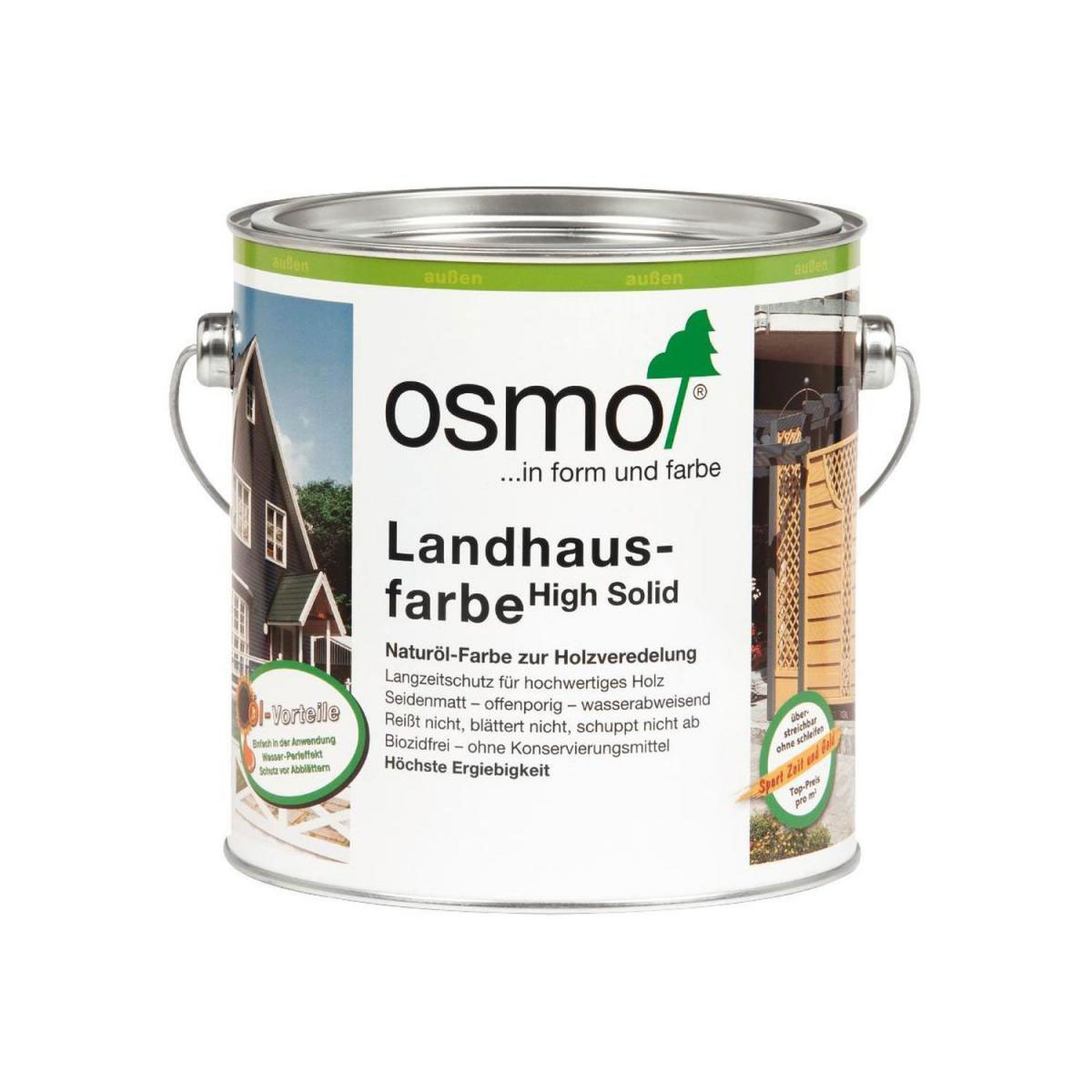 Osmo Landhausfarbe Verkehrsgrau 2,5 L Bild 2