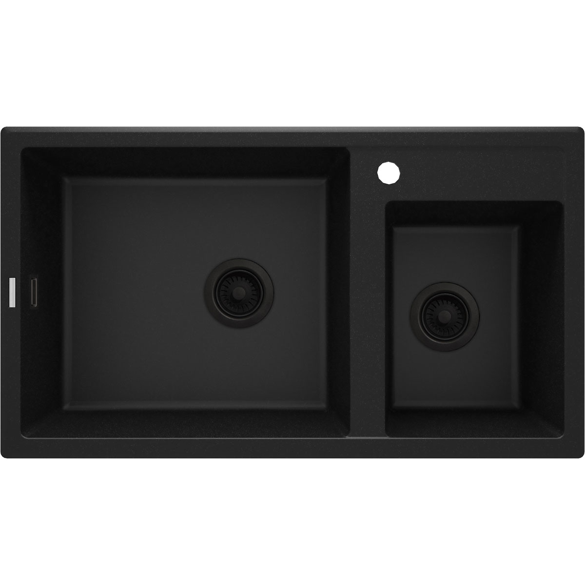 deante  1,5 Becken Granitspüle ERIDAN ohne Abtropffläch graphit metallic