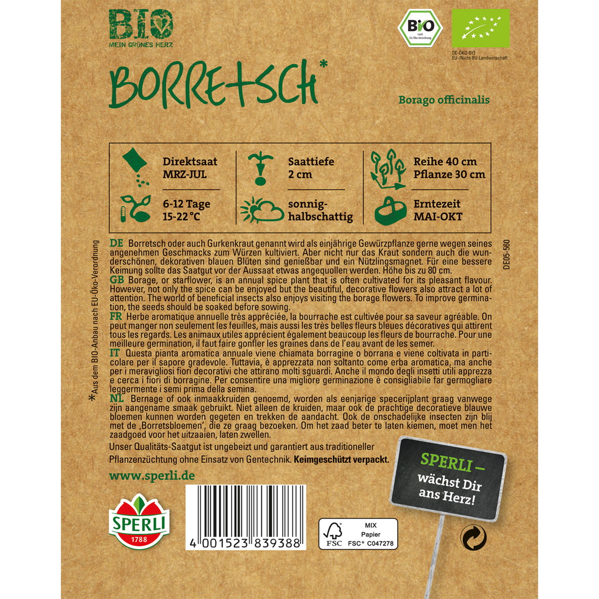 Sperli Boretsch Bio 80 cm Bild 2