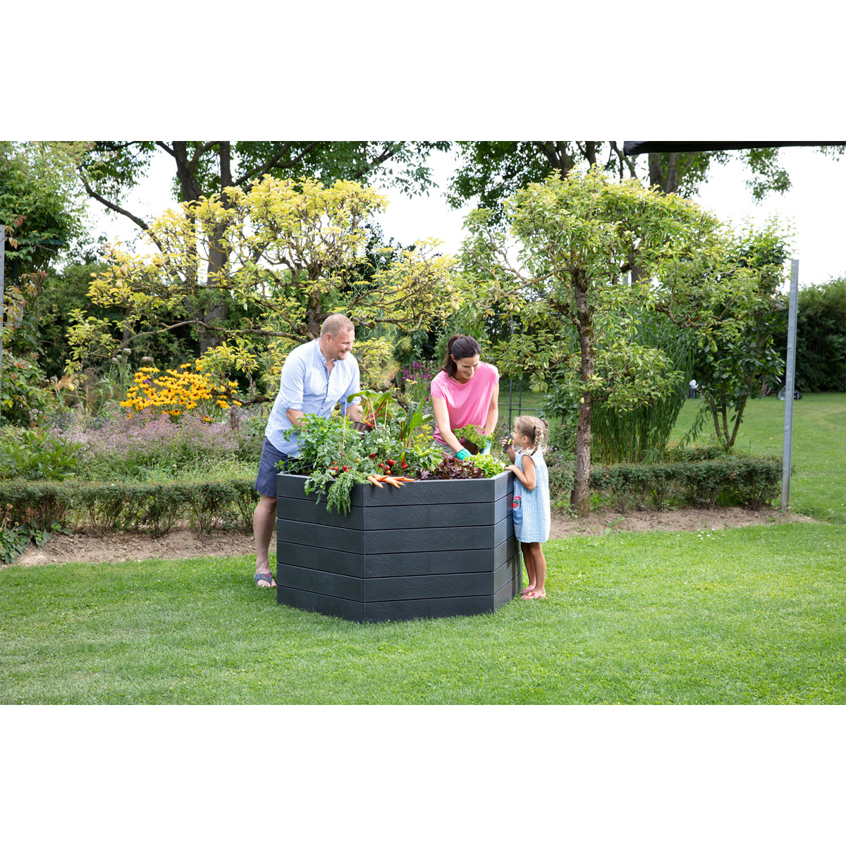 Garantia Hochbeet-System ERGO XL 6 Paneele inkl Verbinder stone Bild 6