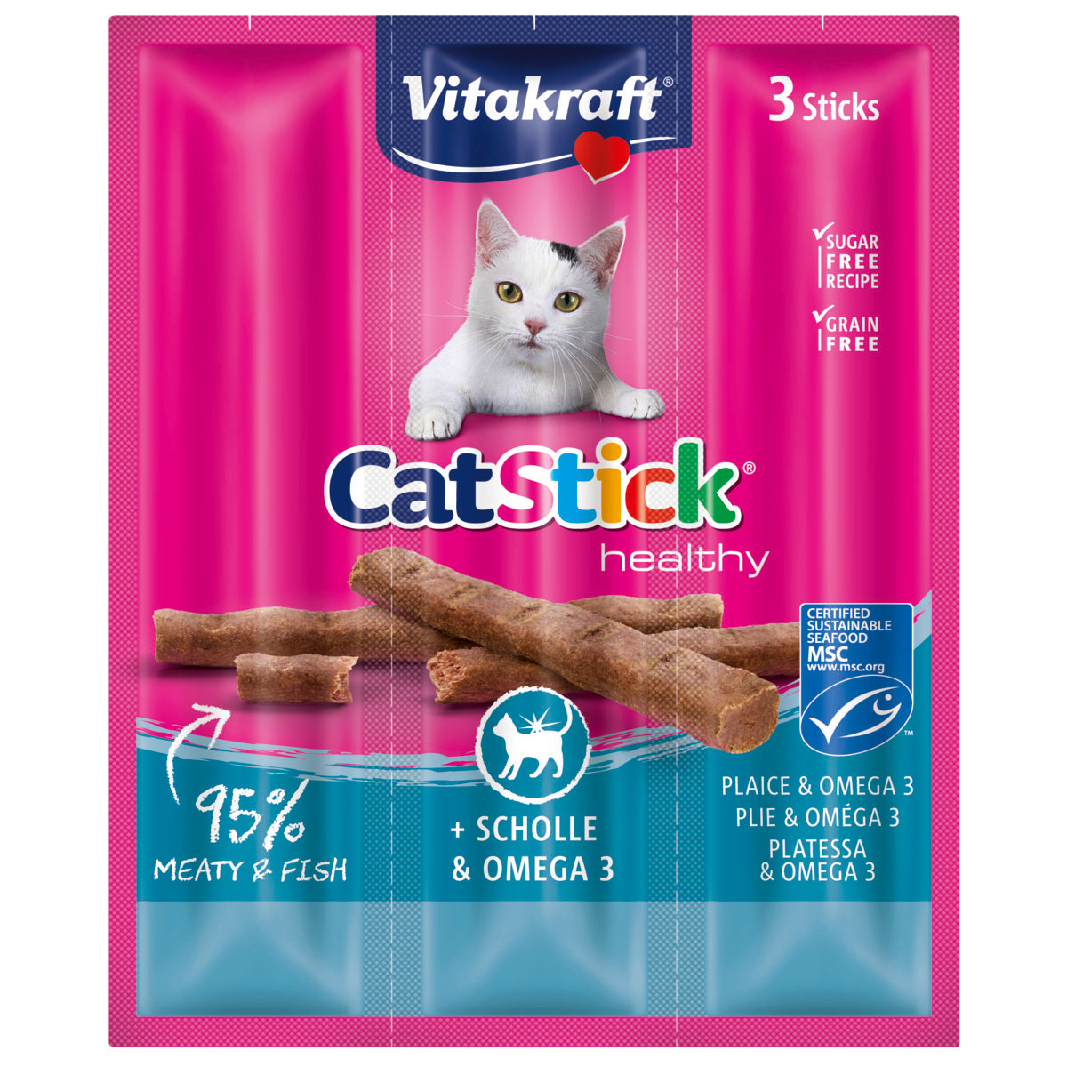Cat Stick mini Scholle und Omega3 3 Stück Bild 1